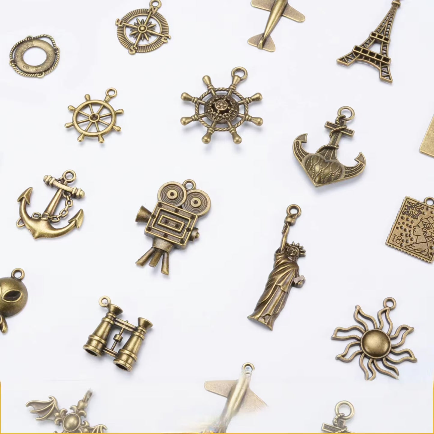 Vintage Bronze Charms for Traveler's Notebook