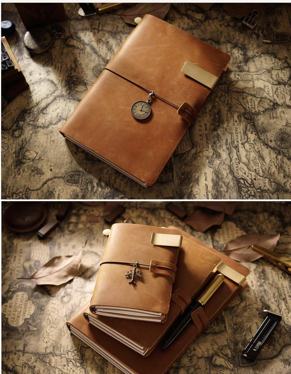 Handmade 100% Genuine Leather Traveler's Notebook