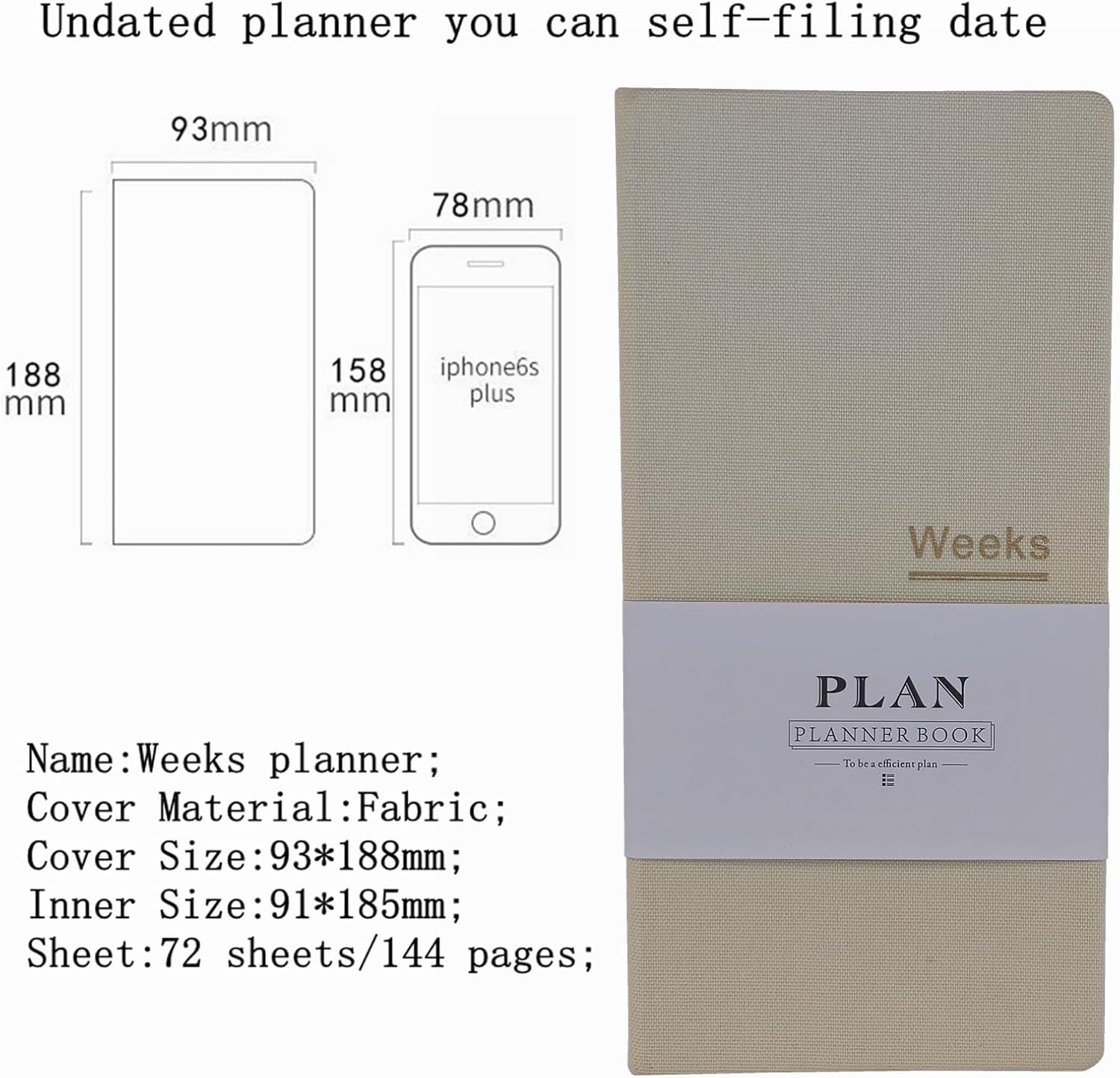 A6 Undated Pocket Weekly Planner