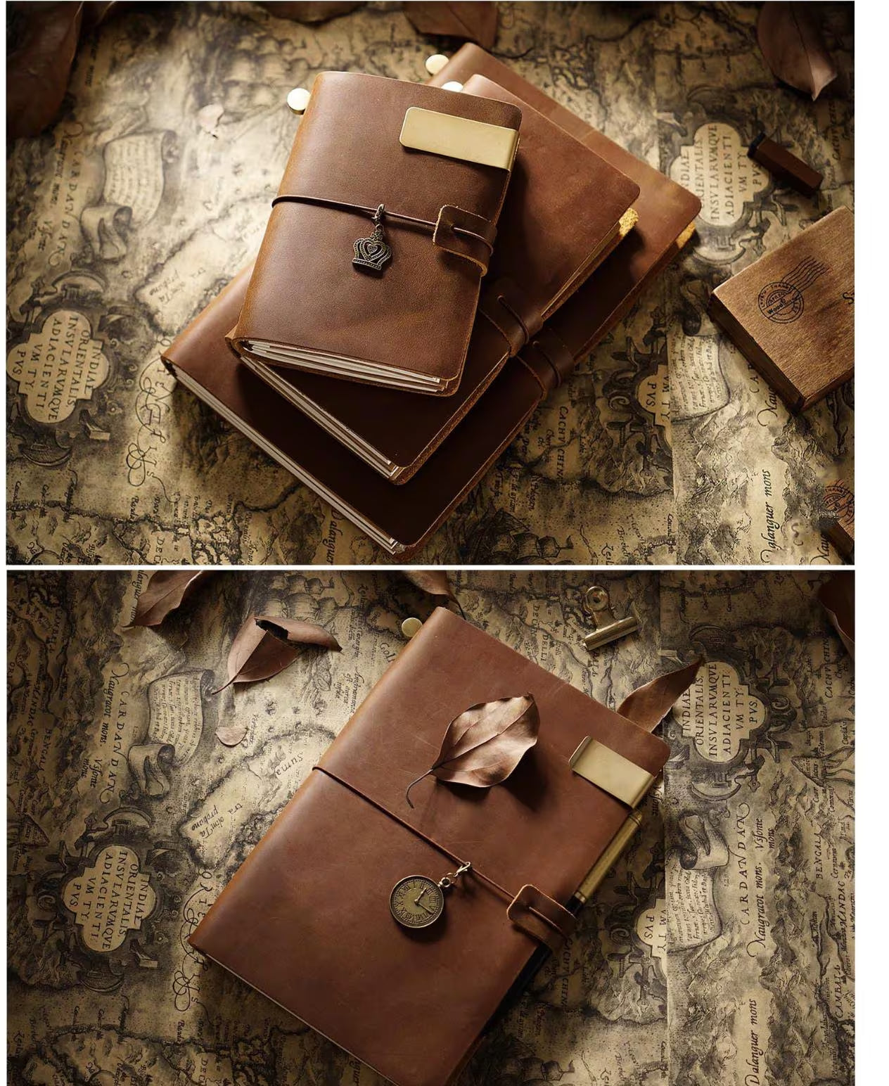 Handmade 100% Genuine Leather Traveler's Notebook