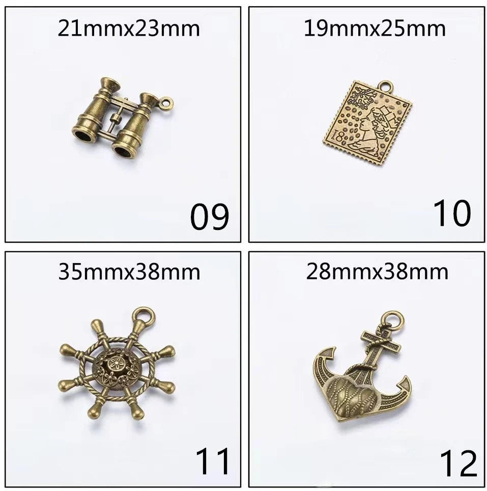 Vintage Bronze Charms for Traveler's Notebook