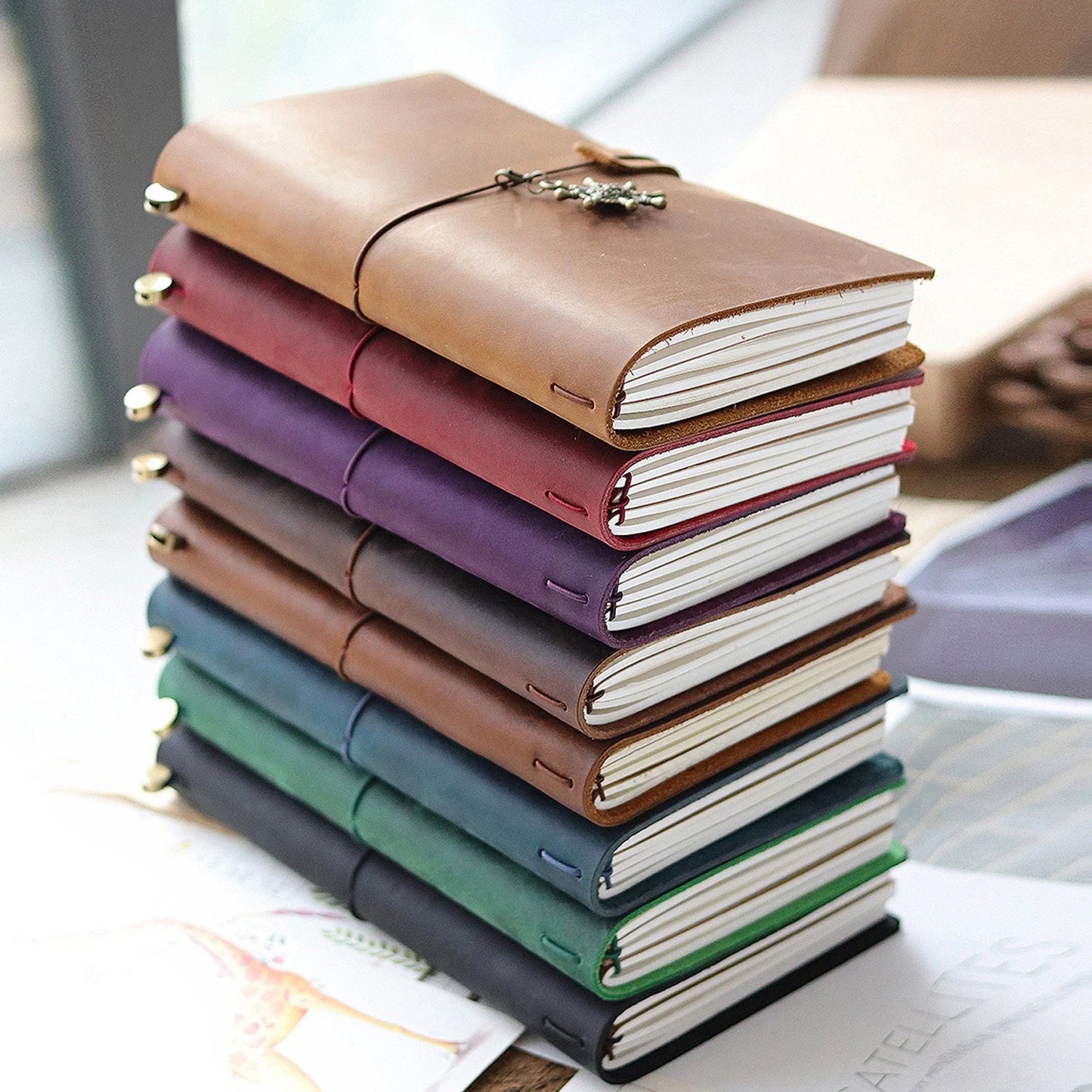 Handmade 100% Genuine Leather Traveler's Notebook